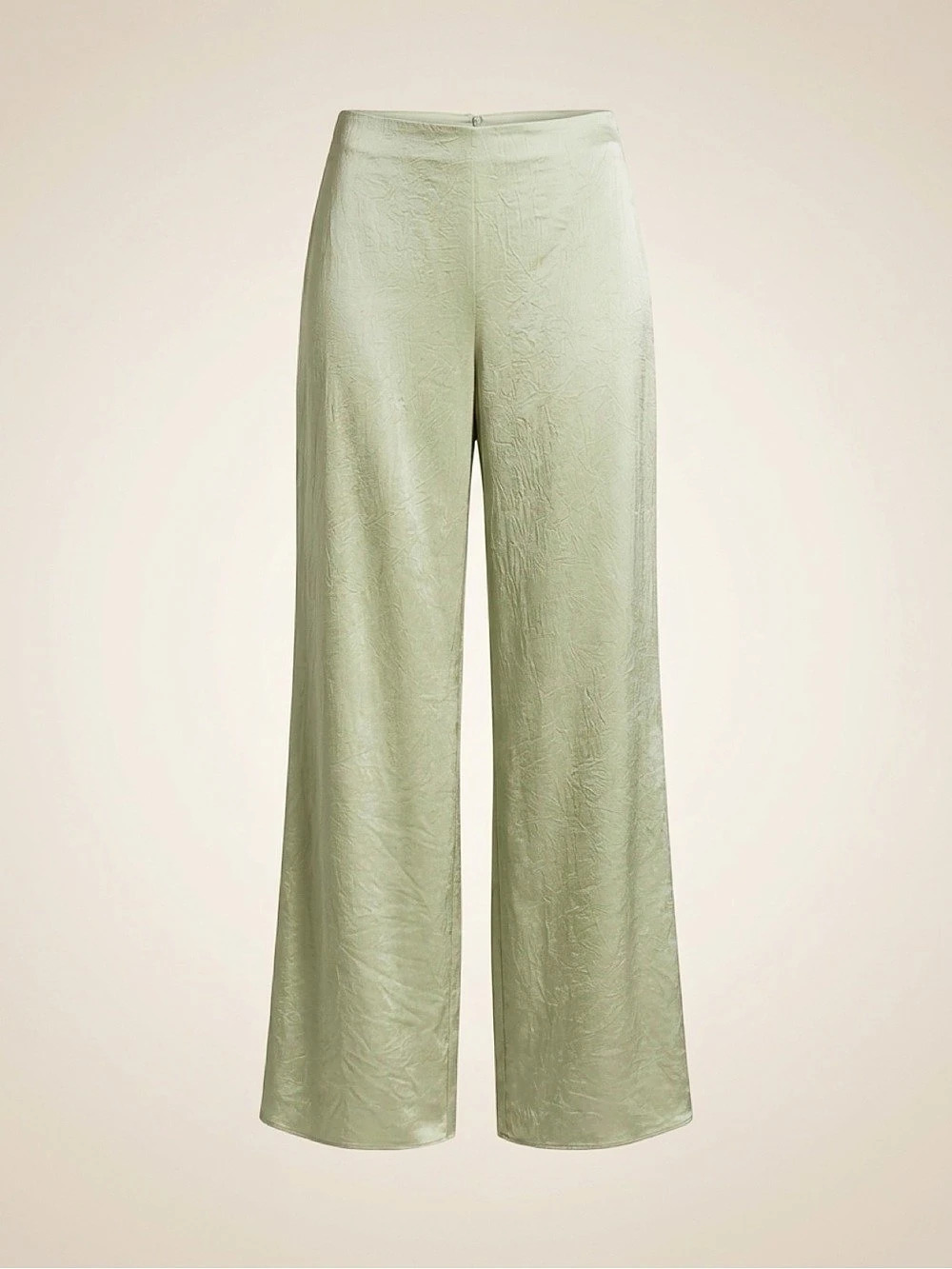 Vince Crinkle Satin Wide Leg Pants Wide Leg Pants in Green Size Medium NWT